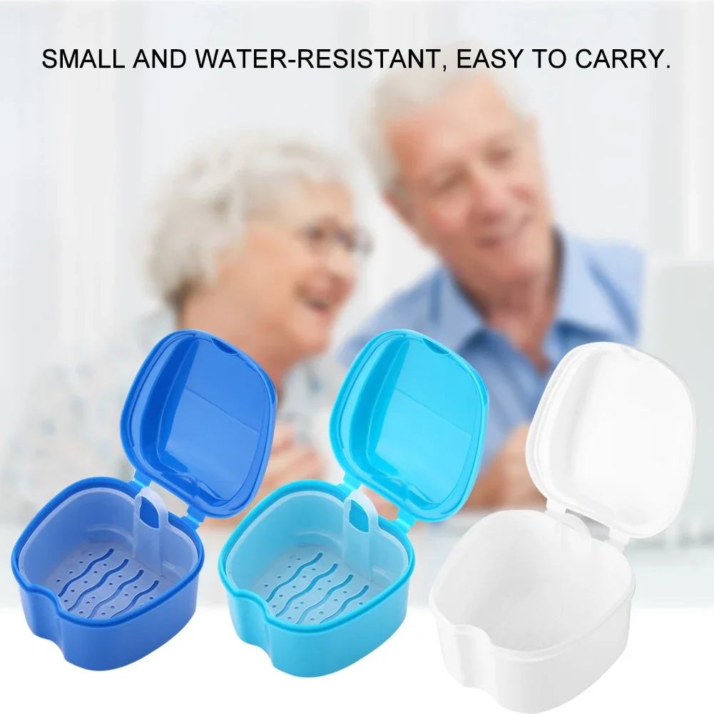 Denture Special Highgrade Molars False Teeth Storage Portable Box Waterresistant With Breathable Filter Screen Dental Appliance