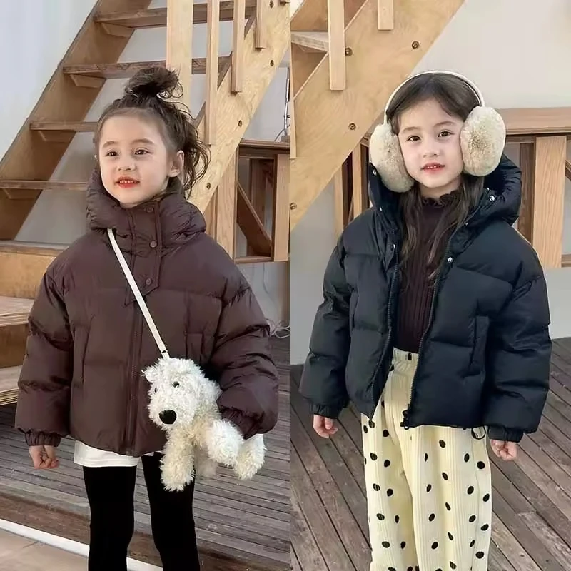 

Детские теплые пуховые хлопковые пальто, зима-осень, стеганые толстые куртки для мальчиков и девочек, верхняя одежда с капюшоном для малышей, детская одежда, От 3 до 12 лет