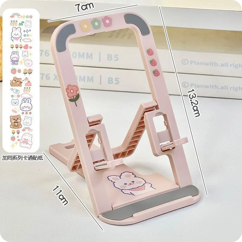 Portable Foldable Desktop Phone Stand, Adjustable Holder for Tablet, Dorm & Office Live Streaming Support