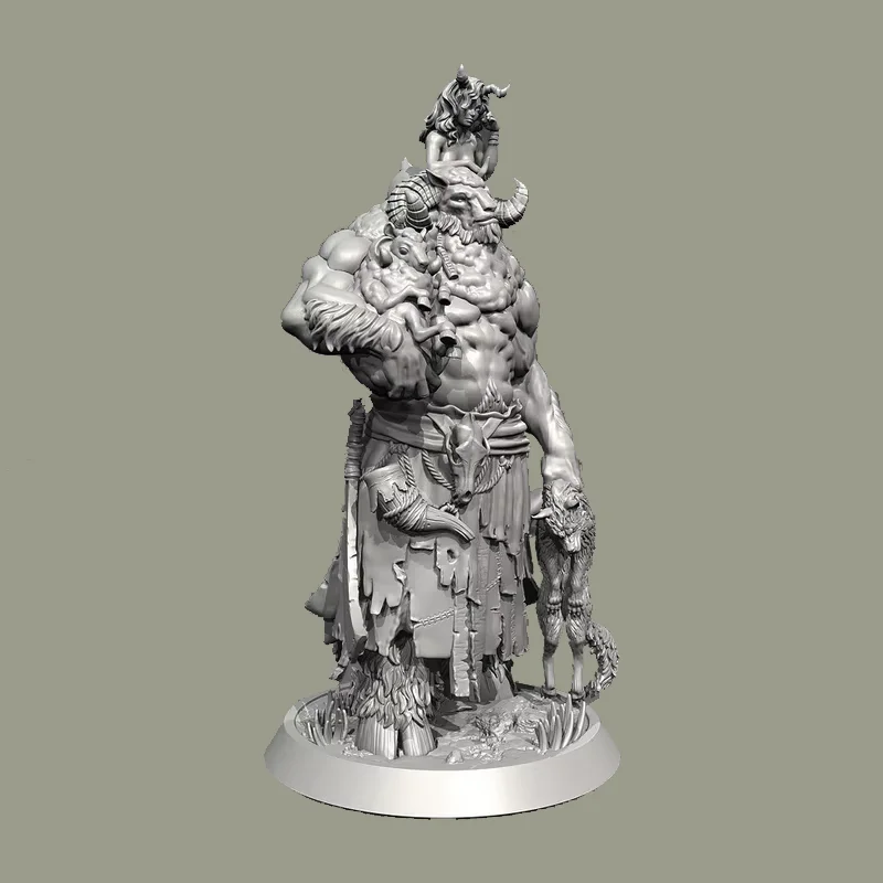 Figurine modèle en résine Orc Warrior Gk, Micro Miniature, modèle blanc imprimé en 3d, jouet, Kit non assemblé et non peint, 38mm 50mm 75mm