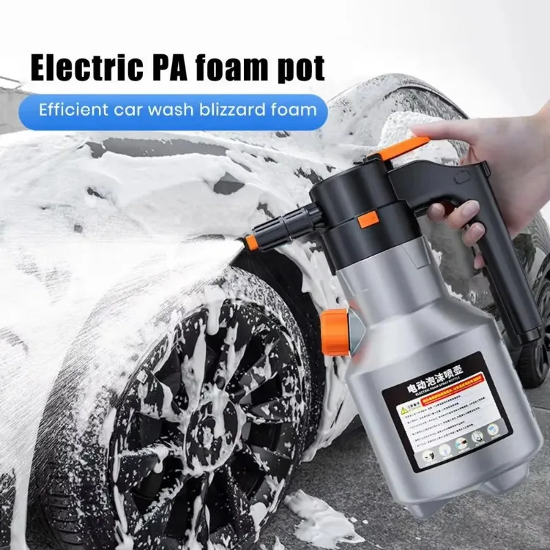 Electric car wash foam spray bottle Car Wash Spray 2LHigh pressure spray bottle Foam Cannon Motorized for Car Wash Home Cleaning