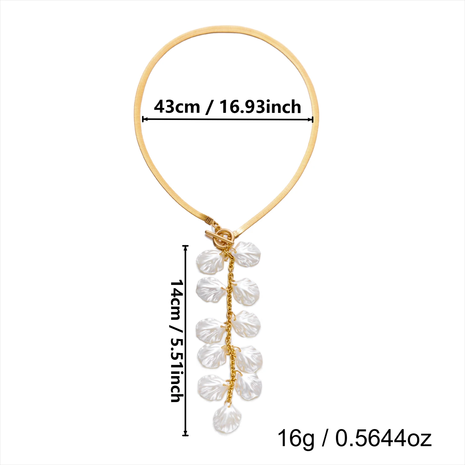 Trendige Muschel-Perlen-Anhänger-Halsketten für Frauen, Einfache Flache Schlangenkette, Quasten-Choker-Halskette, Sommer-Strand-Schmuck-Geschenk – Detail 7