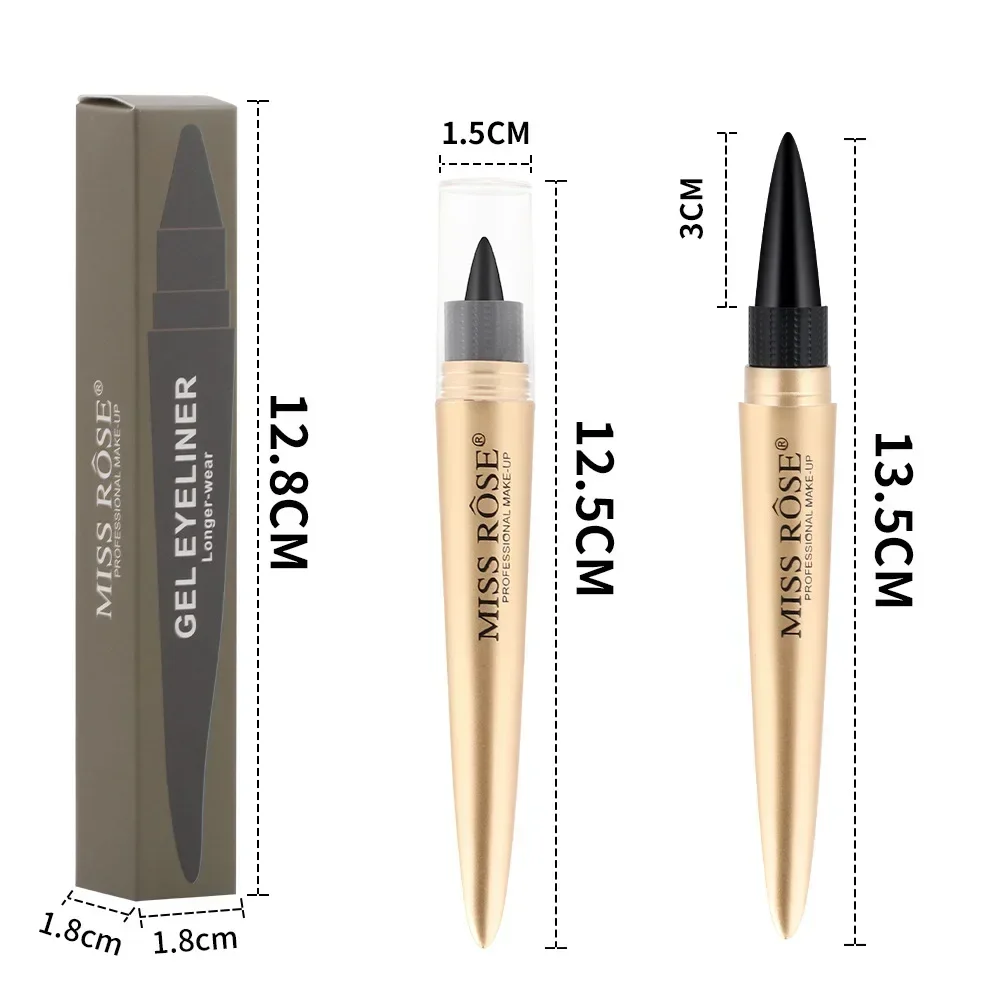 Miss Rose Beauty Black Colorful Intense Waterproof Eyeliner Pencil Makeup Long-Lasting Non Smudge Eyleliner Gel Pen Cosmetics