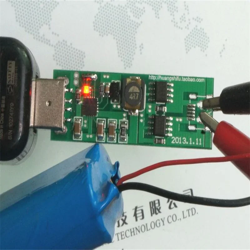 Entrada USB TP5000 + Placa De Carregamento De Interruptor De Polaridade Automática, Incluindo ABS Material Shell