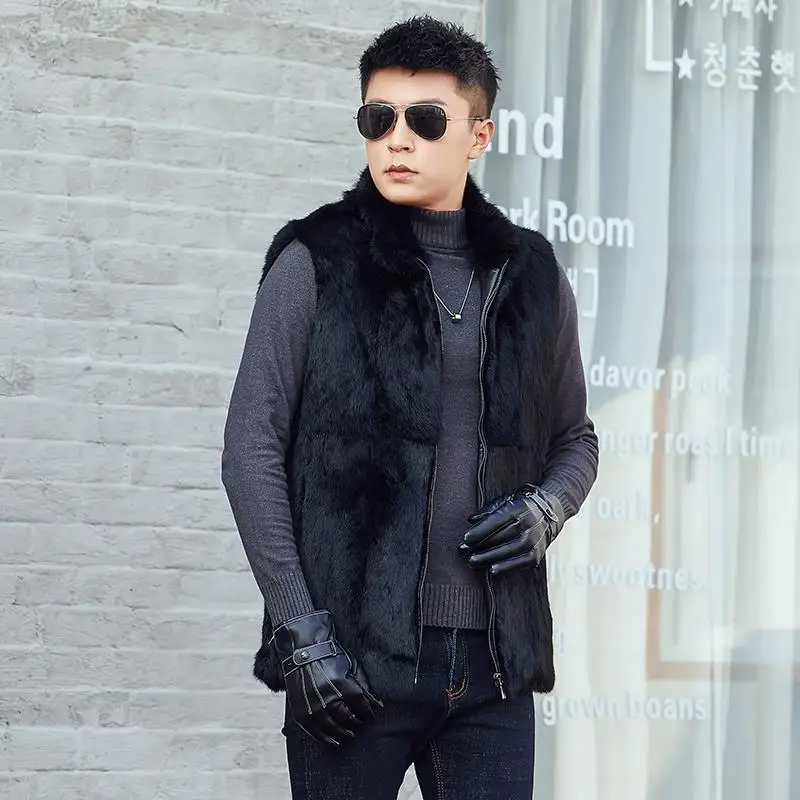 

Men's New Brand Clothing Autumn and Winter Vest Jackets Sleeveless Coat 2022 Faux Fur Fashion Male Warm Waistcoat Vest X65