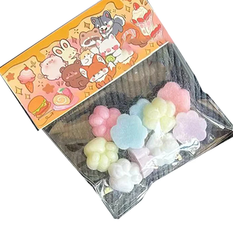 10/20/30pcs Mini Floccaggio Squishy Kitty Zampa Sollievo dallo stress Giocattolo di decompressione Pizzicare Spremere Zampa di gatto Nuovo Agitarsi Giocattolo regalo