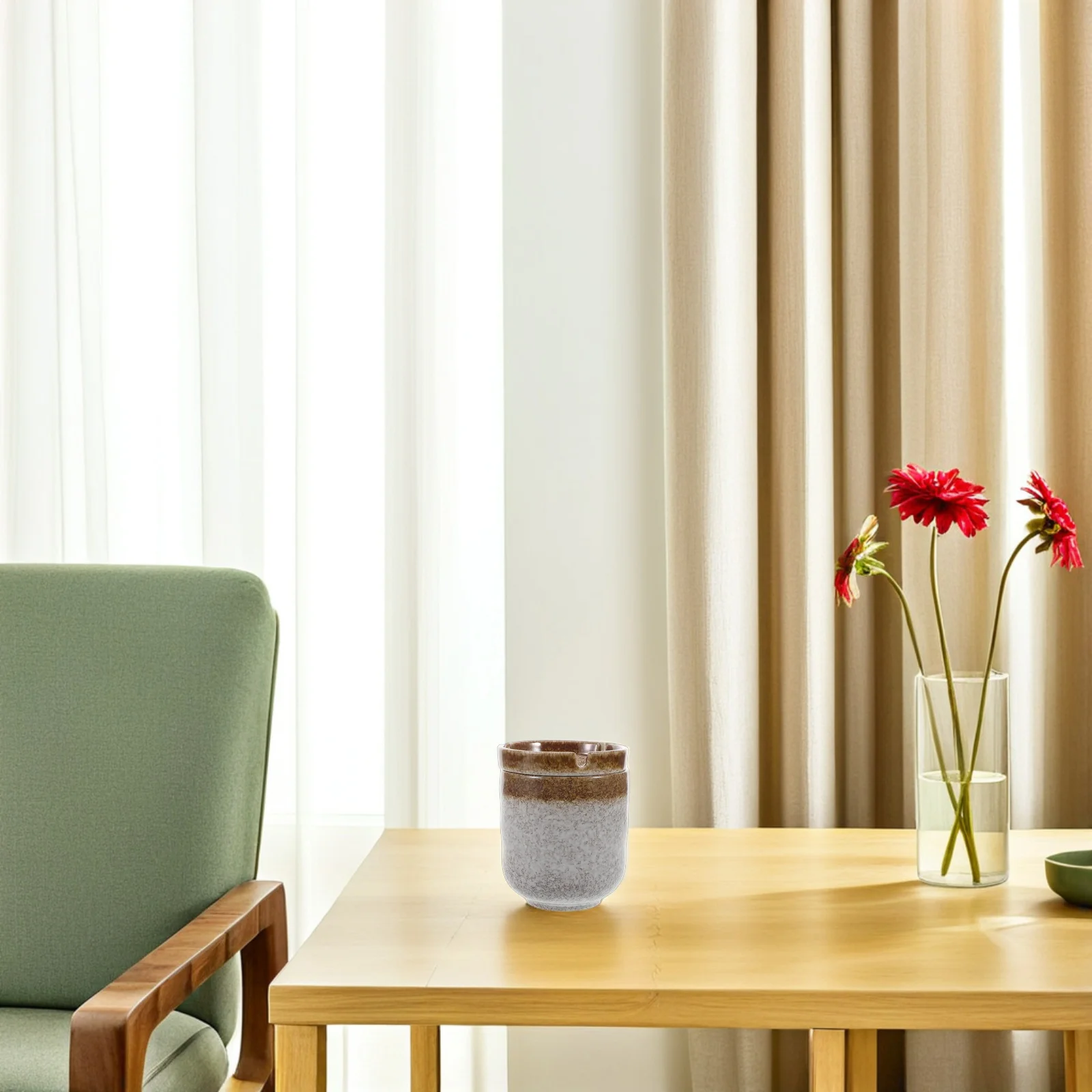 

Cigarette Ashtray Bathroom Decorative Convenient Pattern Desktop Ornament