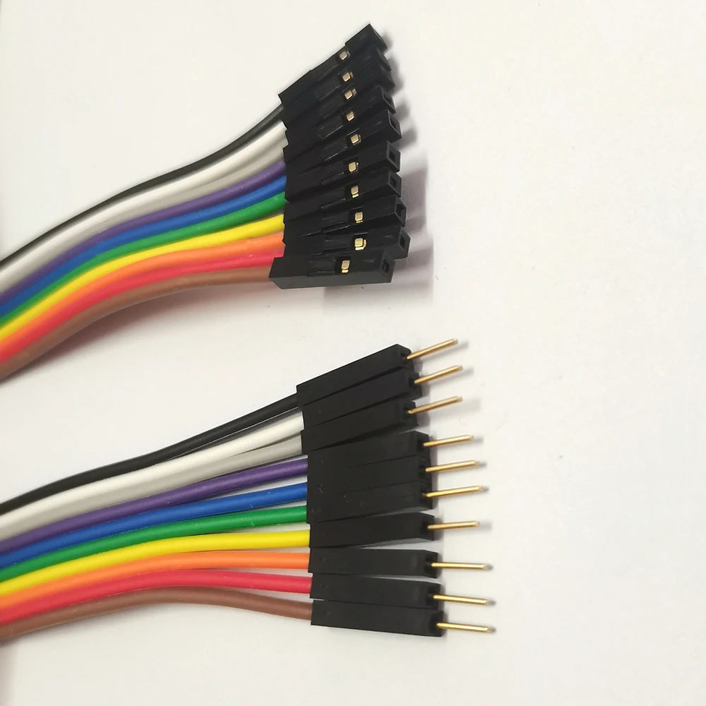 10P Regenbogen-Jumper-Verlängerungskabel, 2,54 mm Rastermaß, Stecker auf Stecker, Stecker auf Buchse, Buchse auf Buchse, Draht für Breadboard DIY, 0,2, 0,3 m, 0,5 m, 1 m – Detail 7