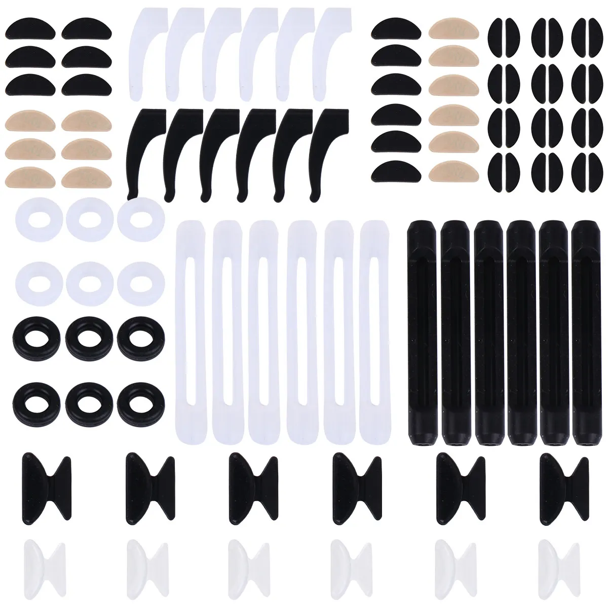 

48Pairs Eyeglass Repair Kit Sturdy Non Slip Retainers for Eyeglasses Nose Grips Glasses Hook Grip Holders Multi Purpose
