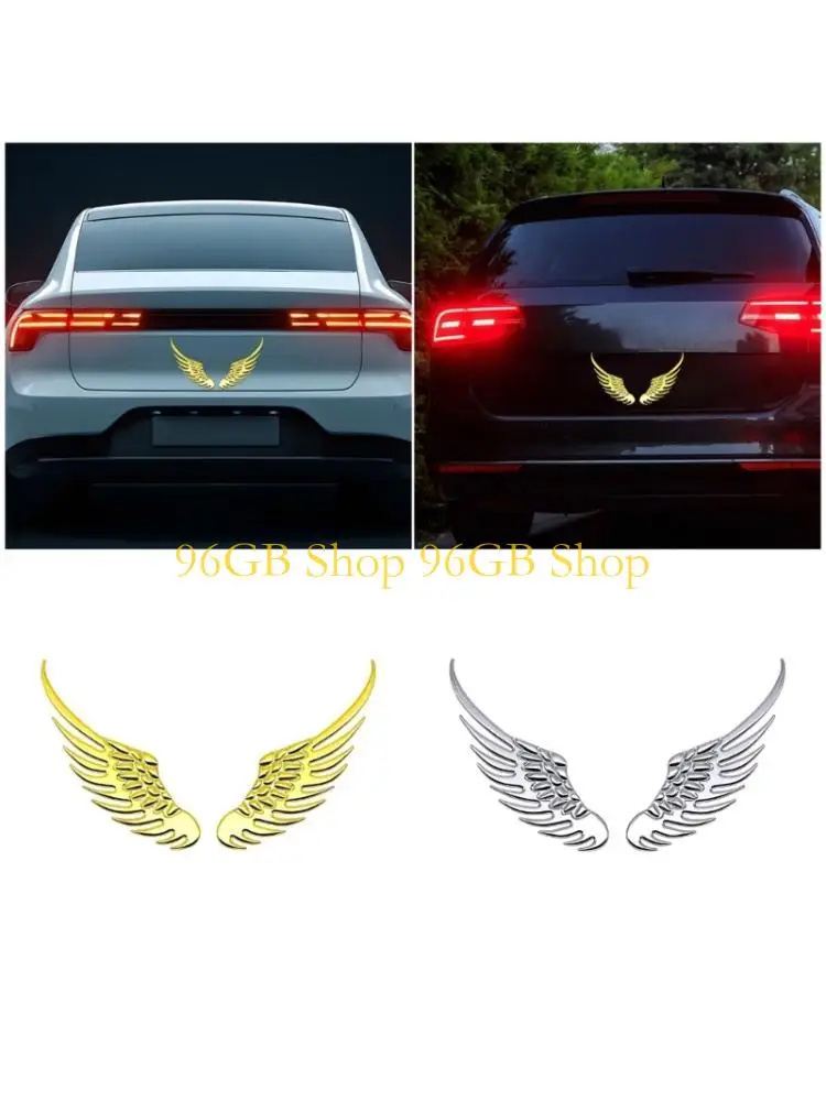 96GB Automotive Metal Wing Body Protectors Weather Resistant Decorative Stickers Easy Application for Various Vehicle