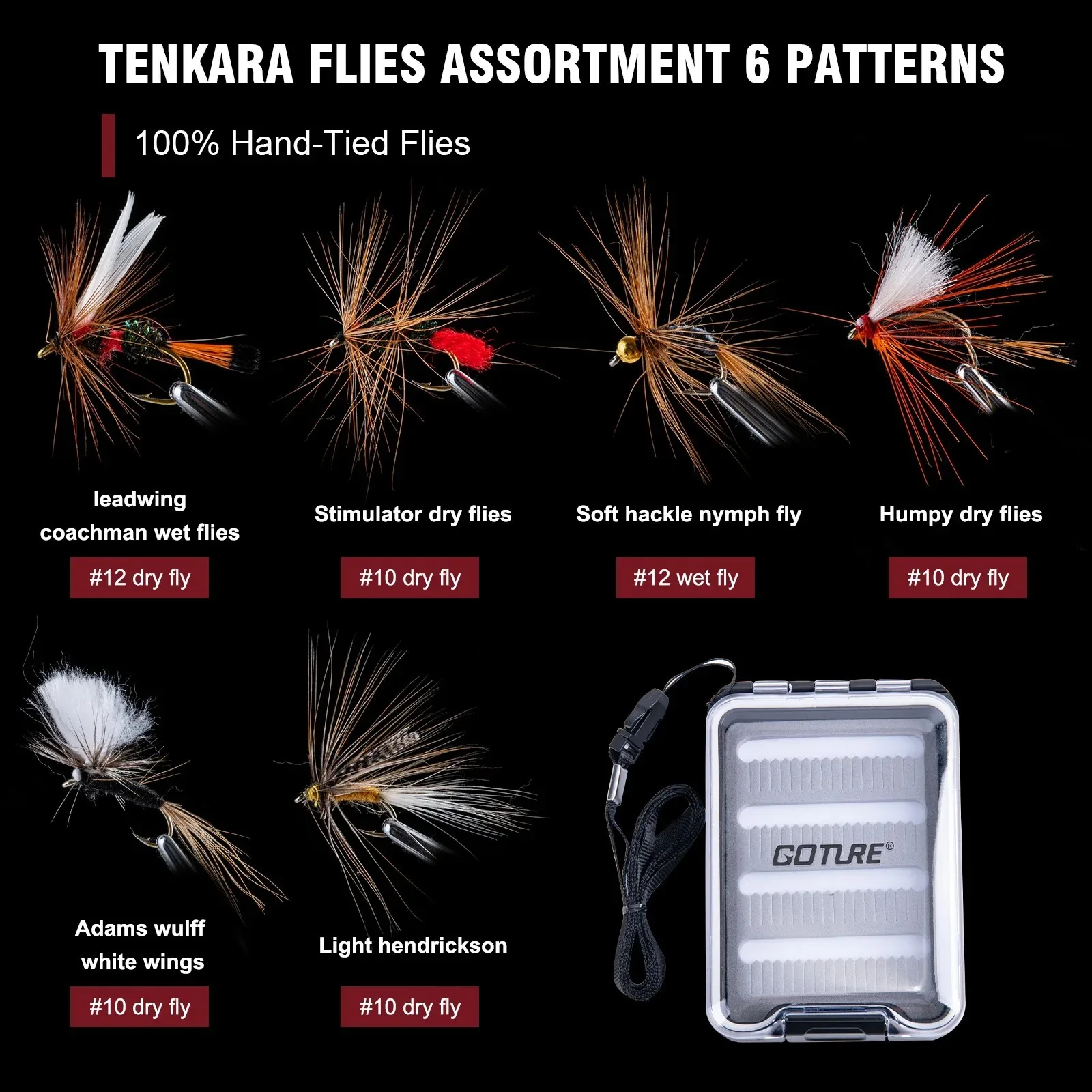 Goture Fly Fishing Rod Combo Ultralight Tenkara Rod with Flies, Tippet, Line, Tackle Backpack Full Set for Trout Stream Fishing view 6