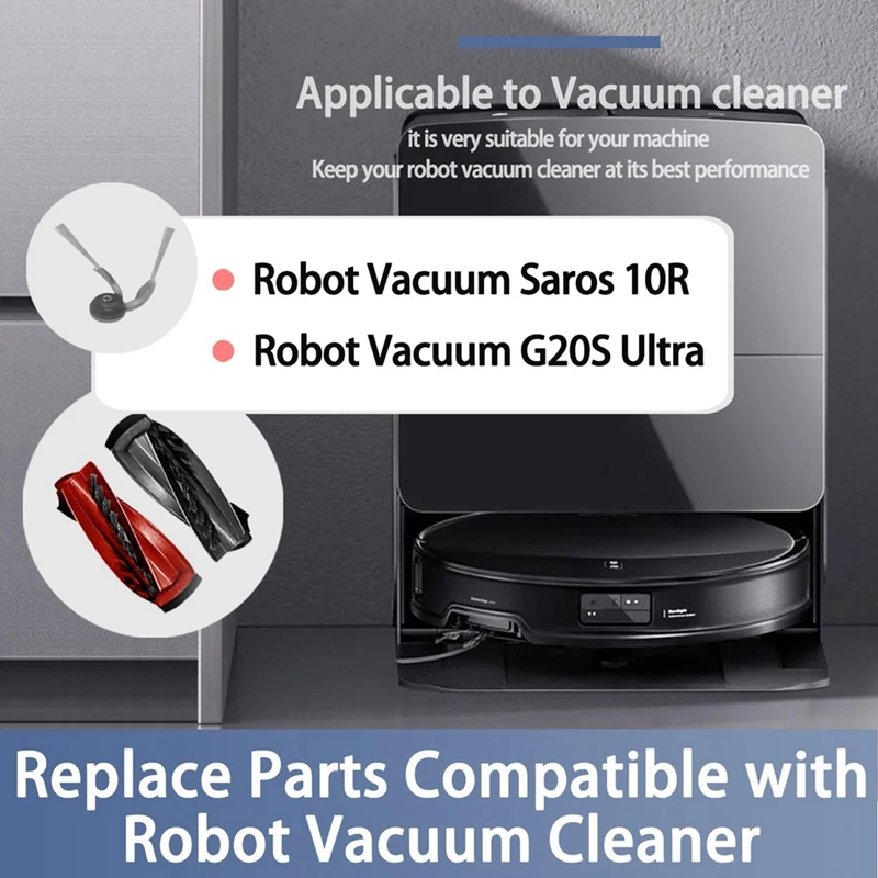 Roborock Saros 10R 로봇 진공 청소기 부품 메인 사이드 브러시 HEPA 필터 걸레 가방 용 교체 키트 액세서리