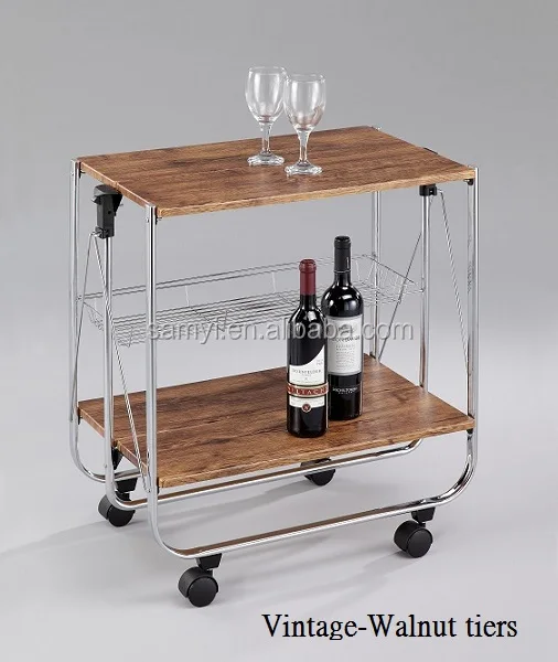 Metal Bar Hotel Catering Commercial Serving Trolley Cart for Home Bar Kitchen Wine Cellar Dining