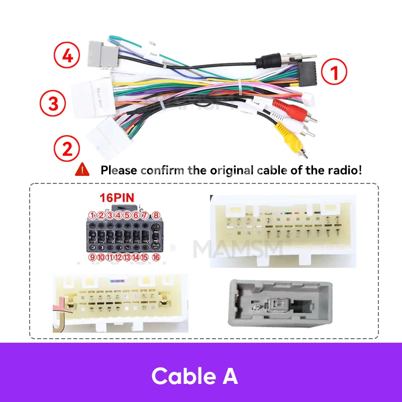 MAMSM 16pin Car Audio Wiring Harness Canbus Box for Nissan Qashqai 06-13 X-TRAIL 13-21 Juke YF15 10-14 Stereo Navigation Adapter