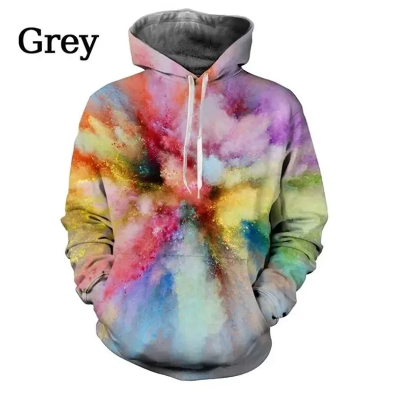 3D Printed Colorful Art Abstract Graphic Sweatshirts For Men Women Long Sleeve Pullover Funny Hoodie Top Loose Plus Size Hoodies