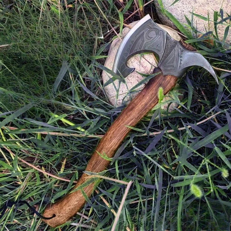 

New High-end Outdoor Multifunctional Viking Tactical Hand Axe for Convenient Camping Logging Cutting Self-defense EDC Tool