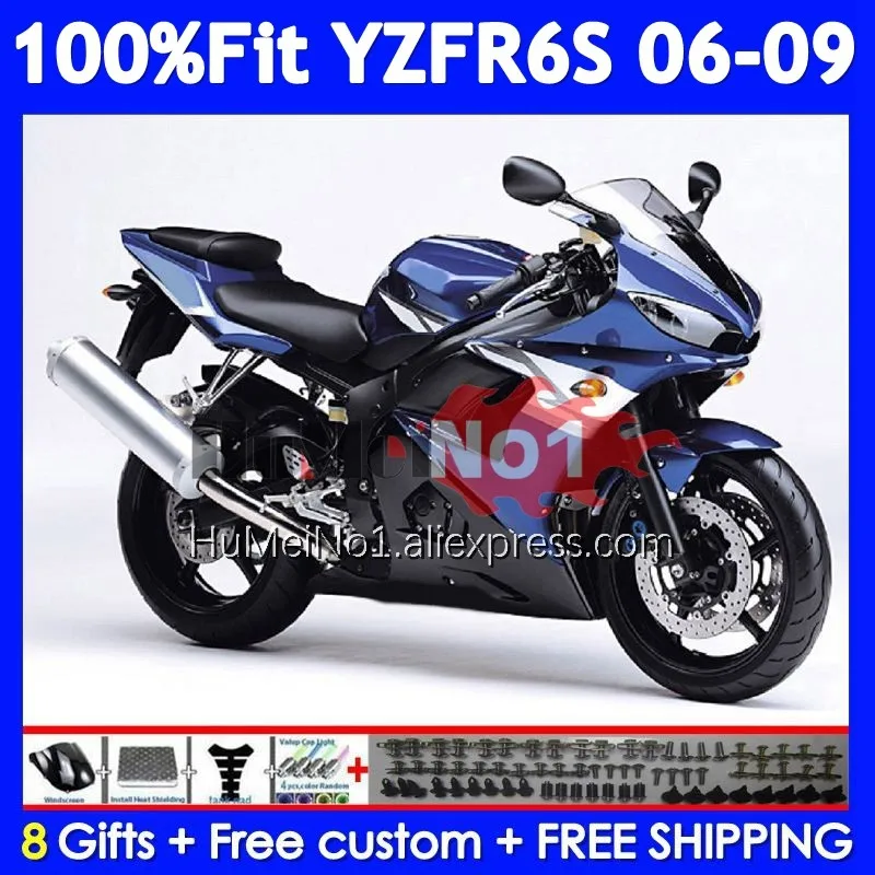 OEM Kit For YAMAHA YZF R6 S YZF R6S 06-09 362No.80 YZF-R6S YZFR6S 2006 2007 2008 2009 06 07 08 09 Injection Fairing Glossy blue