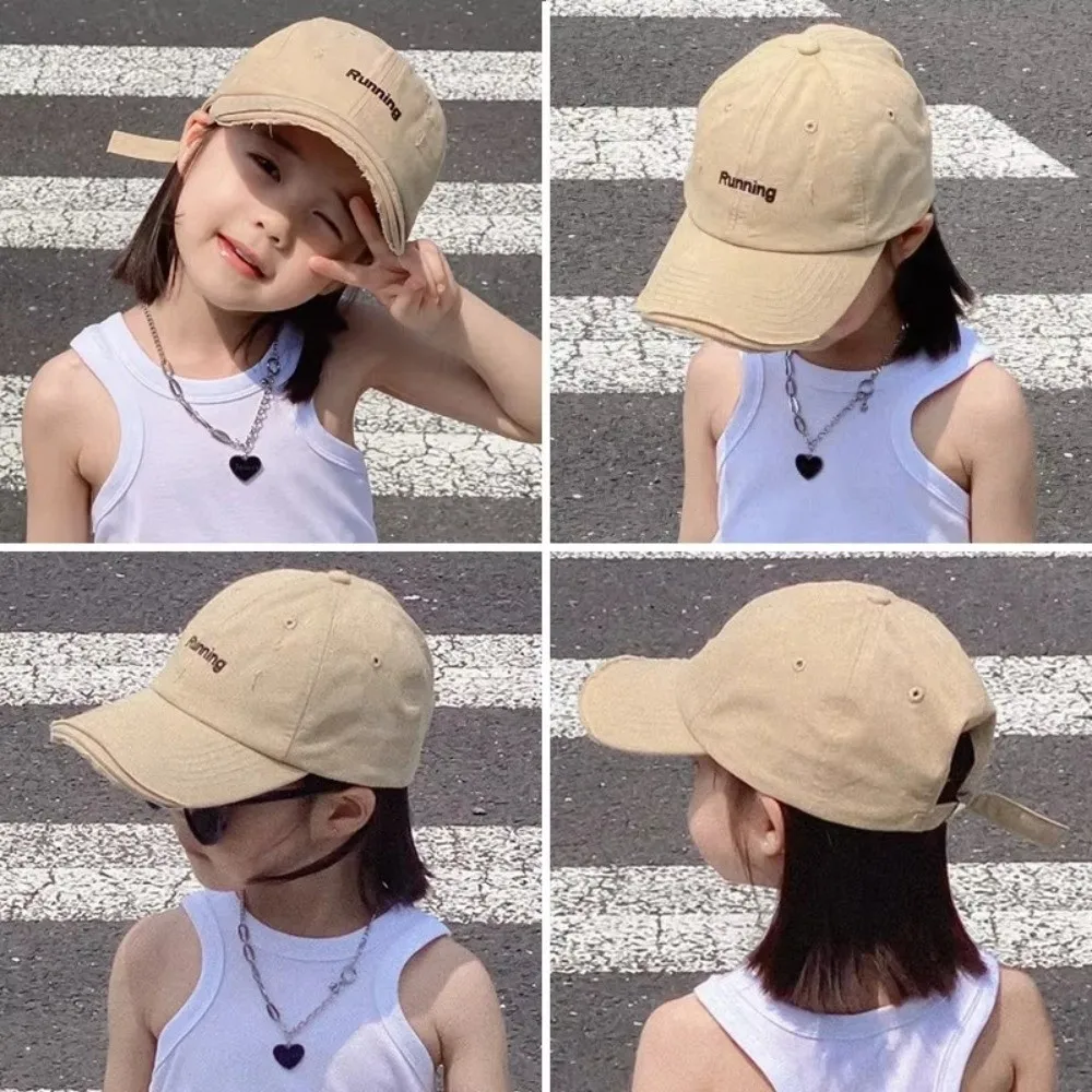 Cute Candy Color Baseball Cap Adjustable Casual Korean Letter Cap Trendy Toddler Sun Hat Boys Girls