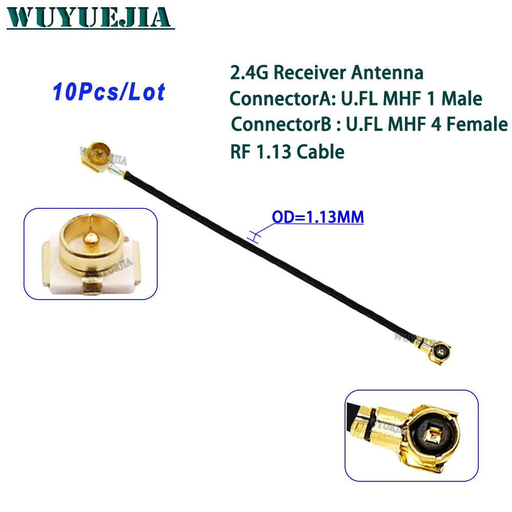 10 قطعة/الوحدة RF113 U.FL MHF-1 أنثى إلى MHF-1 ذكر/أنثى RF1.13 ضفيرة البلوز RF محوري واي فاي هوائي تمديد كابل 5 سنتيمتر-100 سنتيمتر