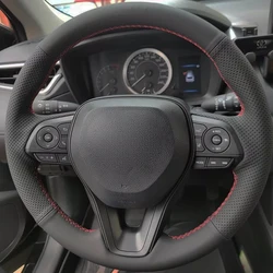 Perforated Microfiber Leather Car Steering Wheel Cover For Toyota Camry 2018 Corolla RAV4 Avalon Crown 2019 Steering Wrap