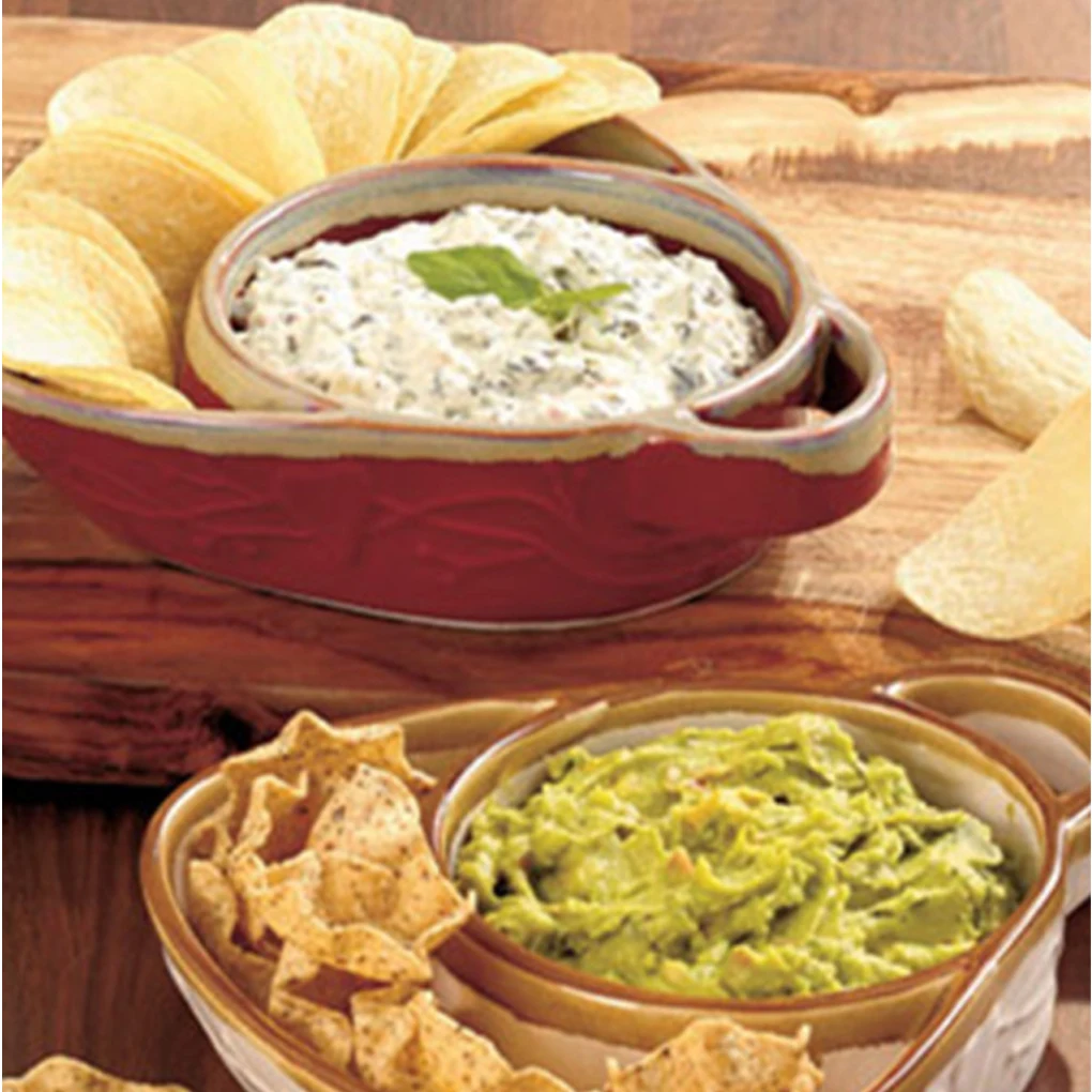 

Heat-resistant Soup And Sandwich Bowls Gridded Plate Bowl Ceramics Plate With Handles Easy To Multifunctional -