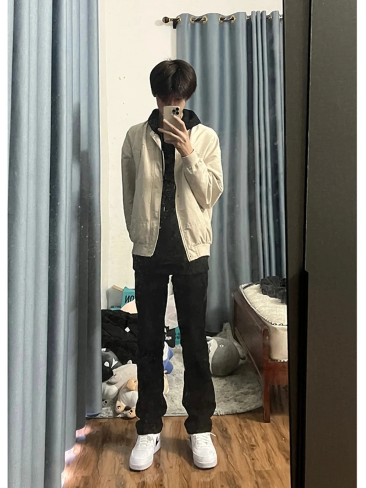 

Cleanfit Black Slim Fit Men's Jeans Spring Autumn Style Straight Leg Pants Trendy Cool American Vibe Flared Jeans