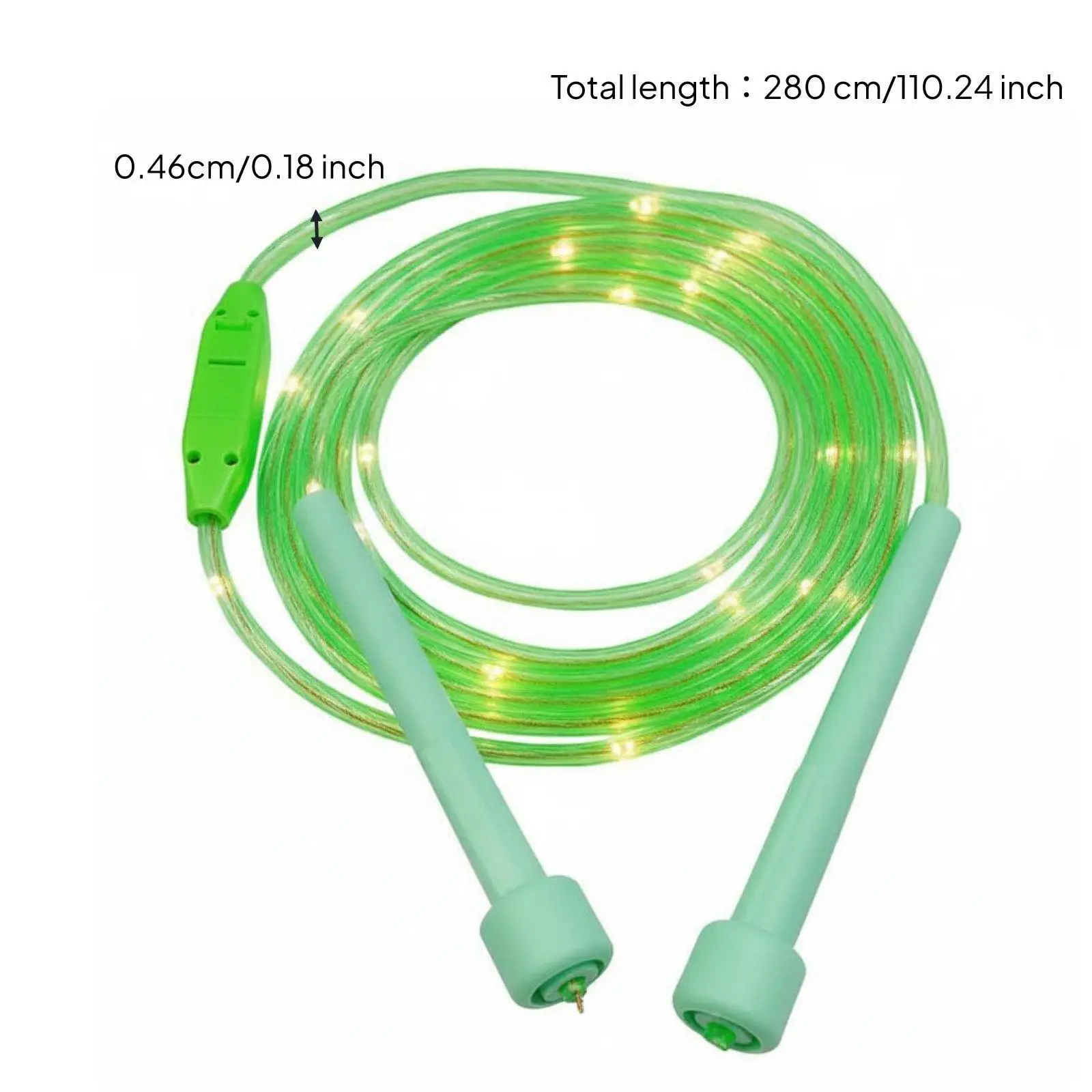 Light Up Jump Rope for Kids with Bright LED Glow Adjustable 9.2 Ft Skipping Rope for Night Fitness Fun Activity