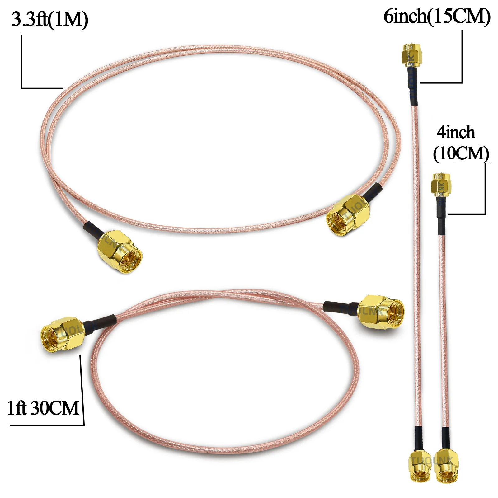 RG316 Cable SMA Male to RP SMA Male/Female Nut Bulkhead Extension Coax Jumper Pigtail WIFI Router Antenna RF Coaxial Cable