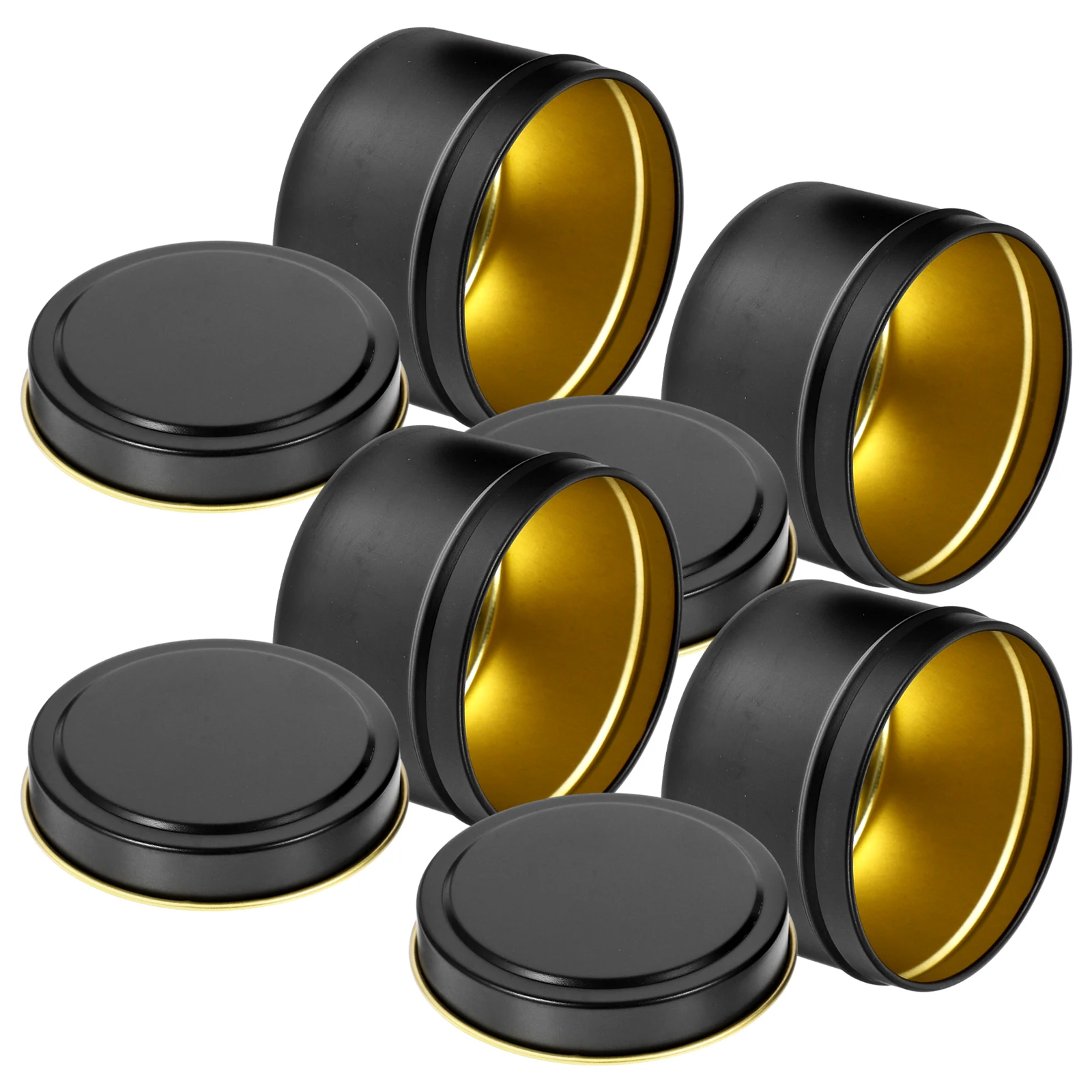 

4pcs Aromatherapy Gift Cans Metal Tins Mini Jars Round Lids Iron Storage Containers Decorative Tealight Holders DIY Jars