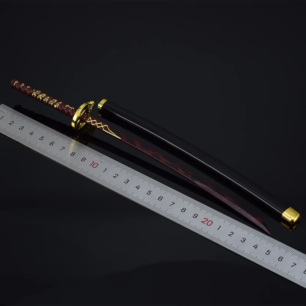 Juego The Scrolls, espada de ébano Katana, 26cm, modelo de espada de caballero de Metal periférico para Dasktop, adornos, regalos, juguetes para niños