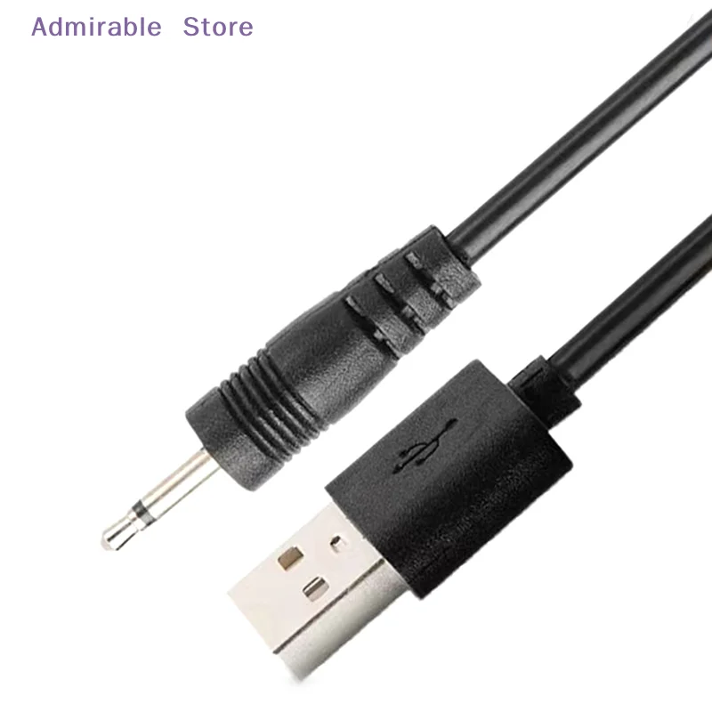 [W]USB to AUDIO DC 2.5mm Charging Cable Vibrator Charger Cord for Rechargeable Wand Massager(Black 24AWG)