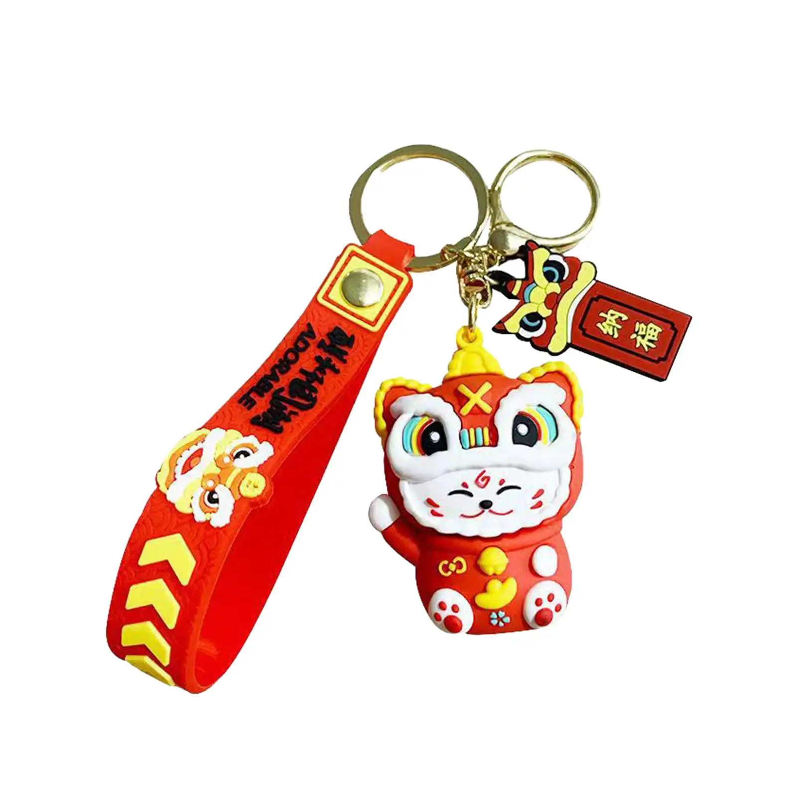 Dragon Year Keychain 2024 Chinese New Year Pendant Good Luck Charm Keyring for Men Women Car Accessory Spring Festival Gift