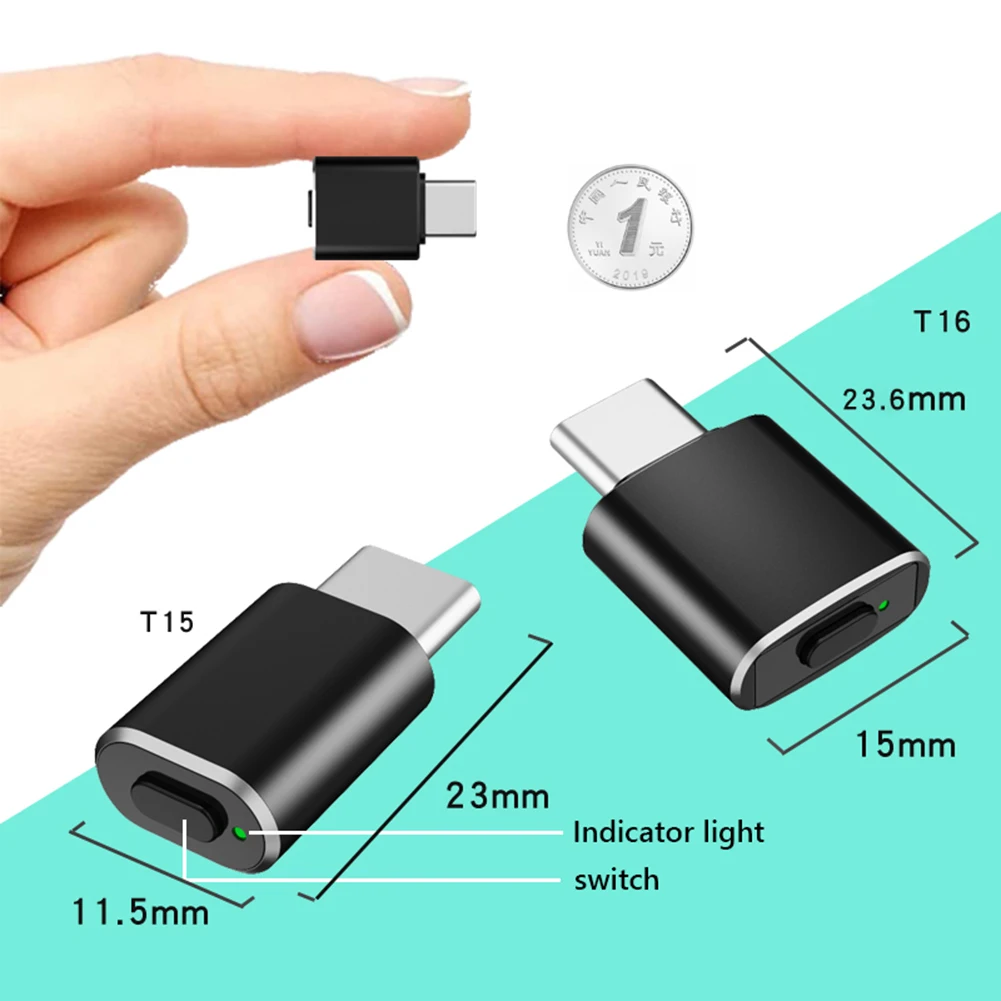 USB C Automatic Mouse Shaker with Switch Button Undetectable Automatic Wiggler 3 Jiggle Modes Mouse Moving Device PC Accessories