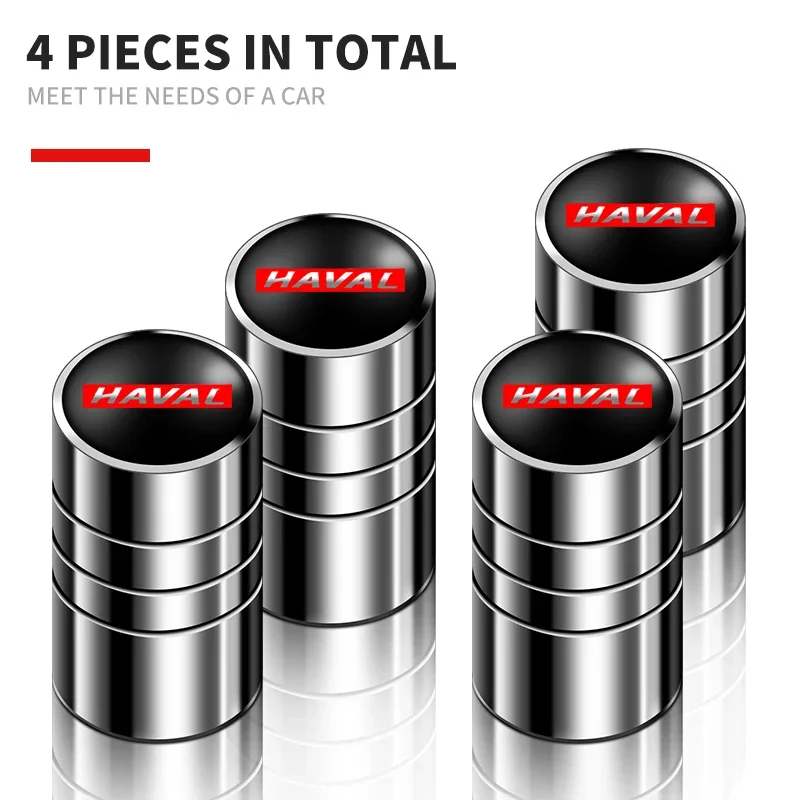 4pcs/set Metal Car Styling Wheel Tire Valve Stem Caps Dust Cover For Haval H6 M6 H2S H4 H7 H5 H8 H9 H1 F5 F7X F7 Accessories