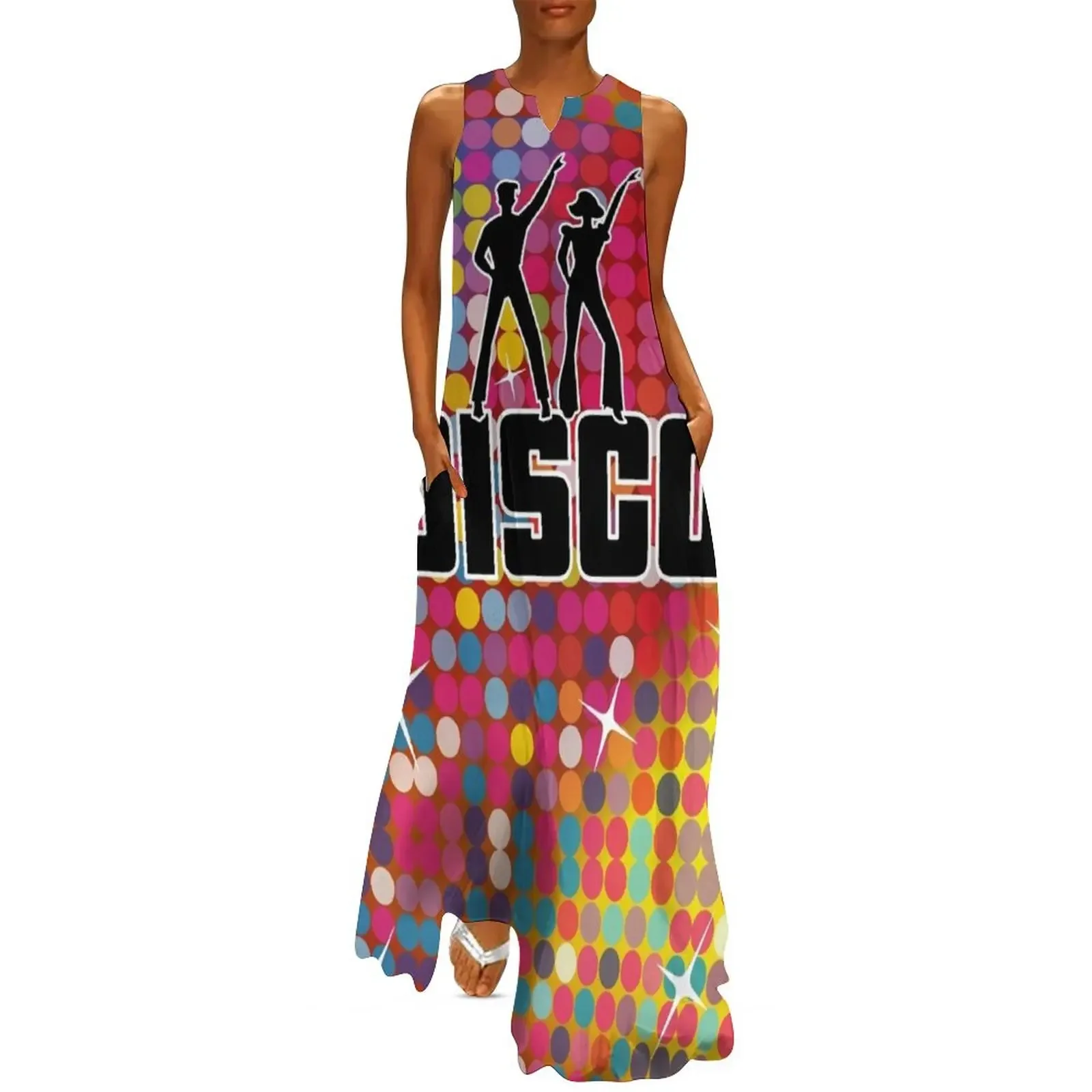 

Rainbow Glitter - Disco Ball Mosaics Sequin Pattern Long Dress dresses women summer 2025 Dress for girls Dress