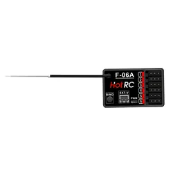 HOTRC F-06A 6 Channel 2.4GHz FHSS Radio System 6CH Receiver for Transmitter Remote Controller CT-6A DS600 HT-6A Car Boat