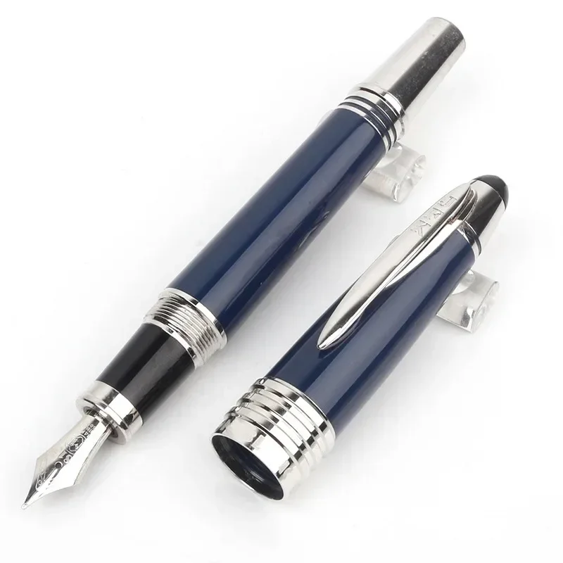 Luxury Mb John Kennedy Ballpoint Pen Metal Dark Blue Rollerball Pen with JFK Clip Serial Number Office School Stationery Gift