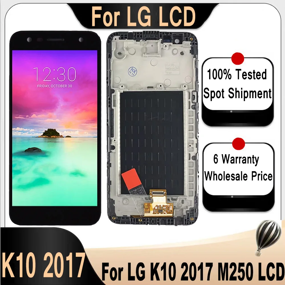 LCD With Frame For LG K10 2017 M250 M250N M250E LCD Display Touch Screen Digitizer Assembly For LG K10 M250DS LCD