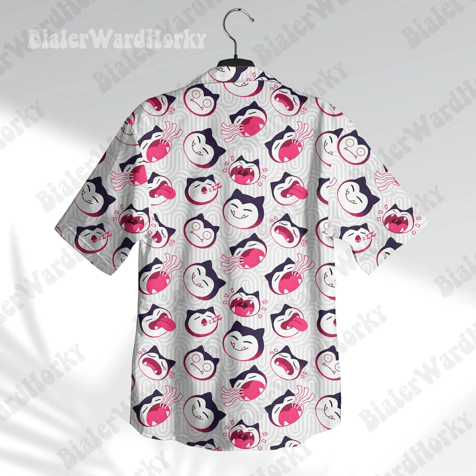 Snorlax Chubby Face Hawaiian Shirt Pokémon Anime Grafik-T-Shirt Sommer Sport Herren T-Shirt Kinderbekleidung T-Shirt Y2k Frau ﻿ – Detail 3
