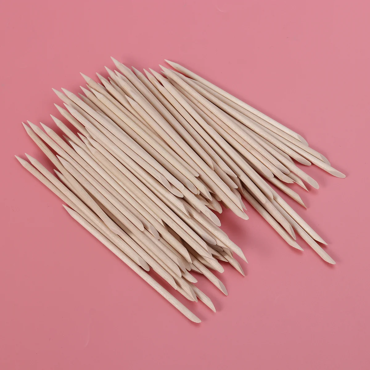 100 Pcs Hair Pins Decorative Orange Wood Stick for Nails Cutile Cuticle Pusher Bulk Man