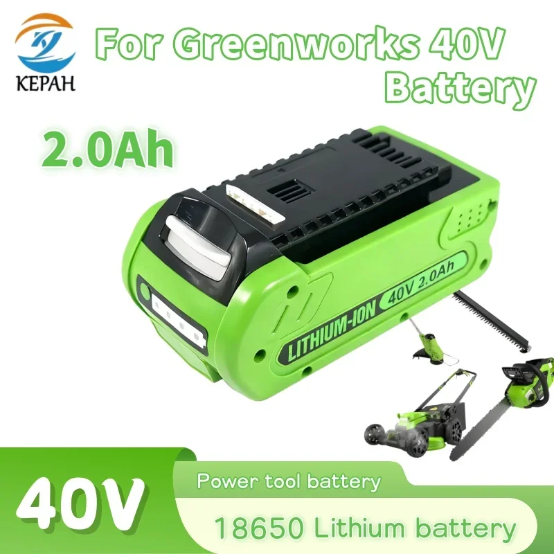 

40V 3000mAh (3.0Ah) Rechargeable Li-ion Battery | Fits Greenworks Power Tools, Compatible with Models 29462/29472/29282