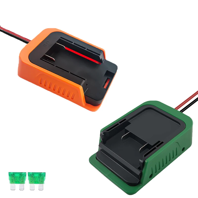 DIY Connector Adapter with Fuse and Switch for Black & Decker/RYOBI/Makita/Hitachi/Hikoki 18V/40V Lithium Batteries for Robots