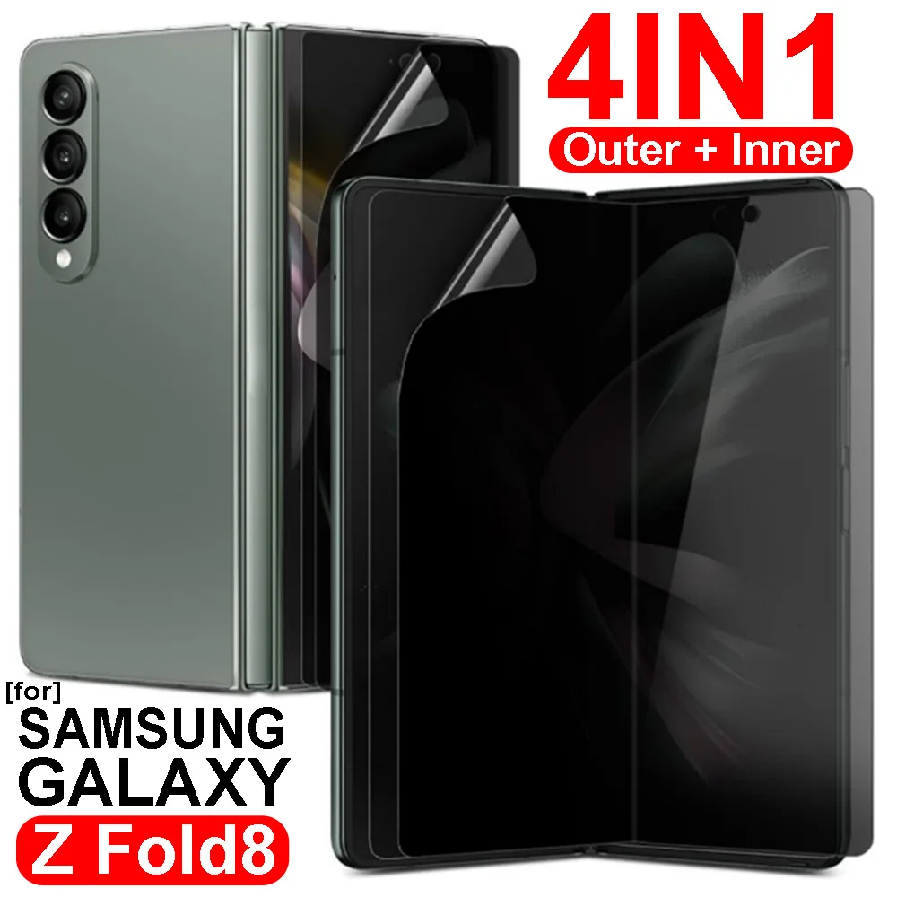 Innerer und äußerer Sichtschutz für Samsung Galaxy Z Fold 8 Ultra, Hydrogel-Folie für ZFold8 5G, Anti-Spionage Weiche Hydrogel-Folie