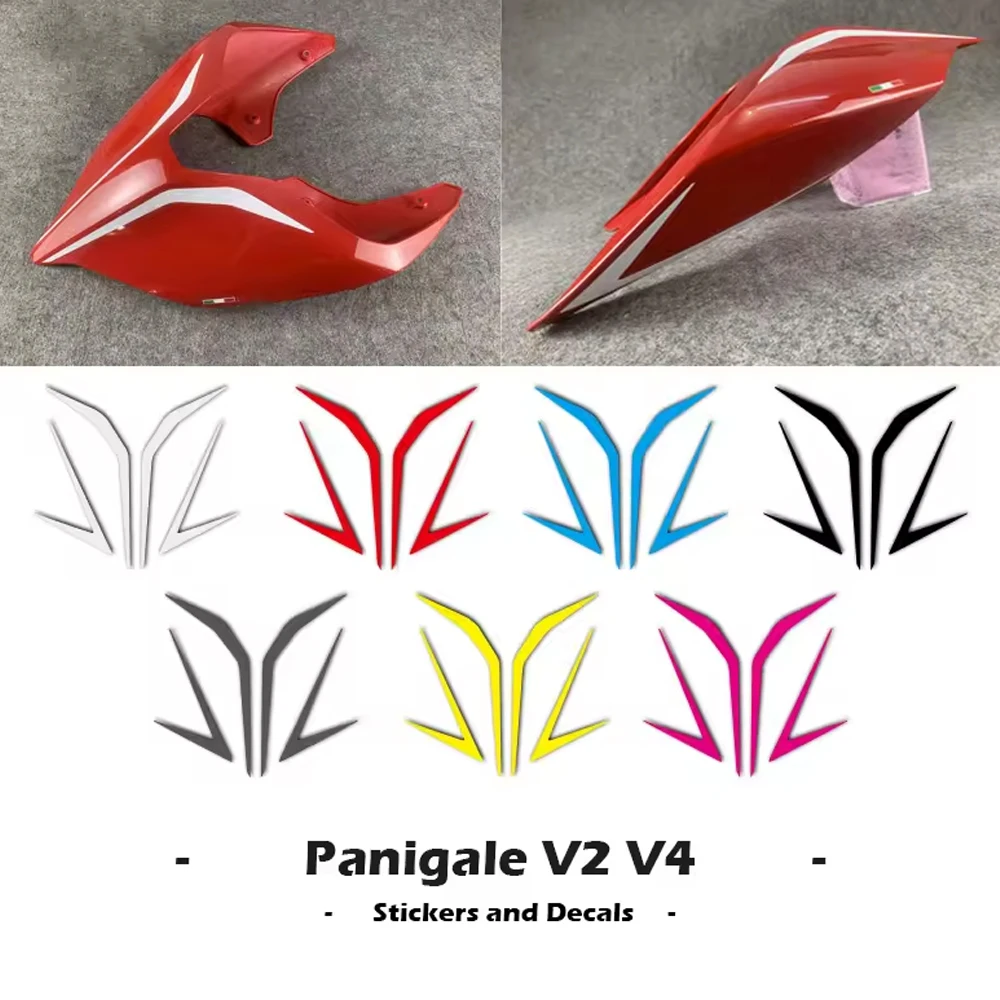 For Ducati Panigale V4 V4R SP V2 Streetfighter V2 V4 V4S Motorcycle Sticker Fairing Shell Rear Tail Decal Lines Reflective Metal