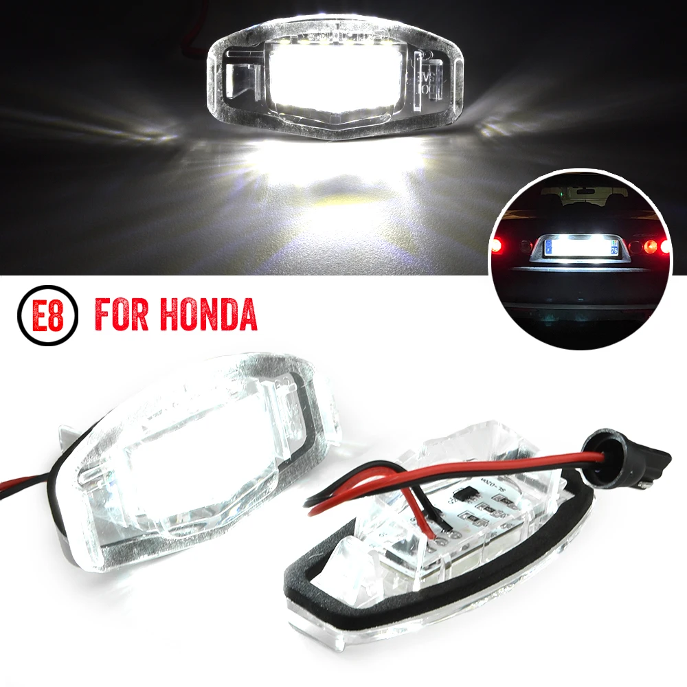 

2pcs CANbus LED Number License Plate Light Lamp Error Free for Honda Accord Civic Sedan City Acura MDX TSX ILX RDX RL TL