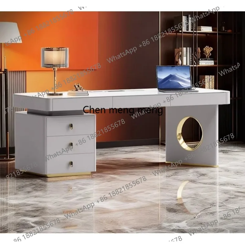 Modern simple slate, light luxury desk, high-end desktop computer desk, home writing desk