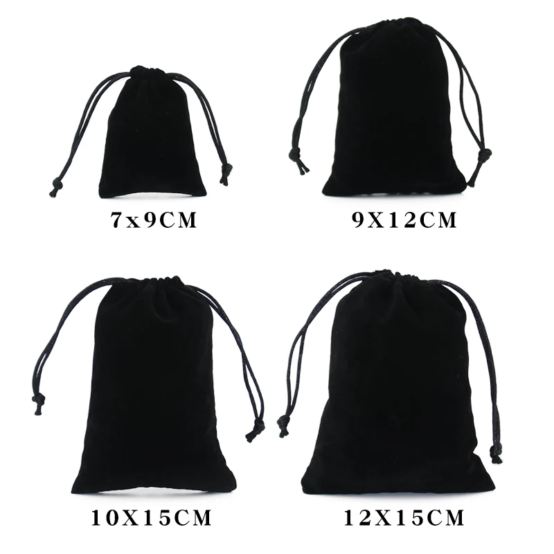 A variety of color optional drawstring velvet mobile phone HDD accessories gift jewelry bags pouch customized wholesale