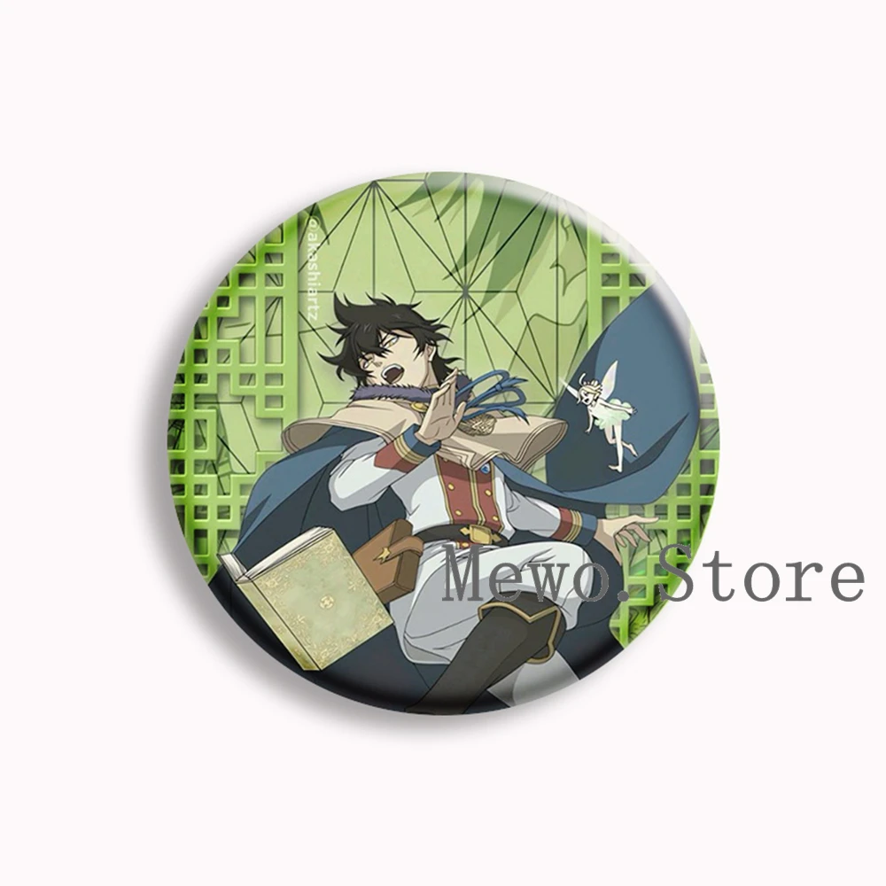 Black Clover Anime Soft Button Pin Asta Luck Voltia Yuno Grinbellor Noell Silva Cartoon Brooch Badge Bag Jewelry Fans Collect