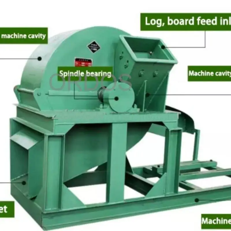 Electric Motor Opreted Wood Shredding Machine Wood Chipper Sawdust Wood Crushing Equipment