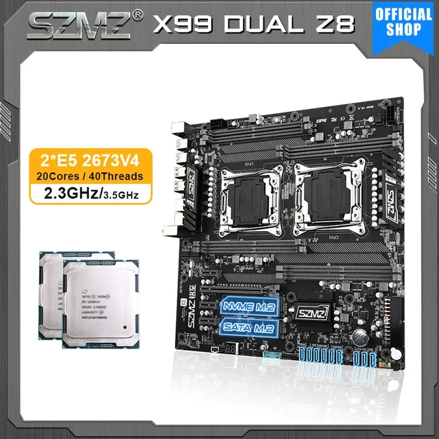 Dual Cpu Motherboard Lga 2011 V3 | X99 Dual Cpu Motherboard 20 Core -  Refurbished X99 - Aliexpress